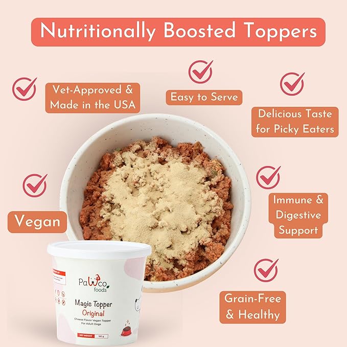 PawCo Magic Topper Original - Dog Food Topper for Picky Eaters, Grain-Free Meal Enhancer, Supports Immune & Digestive Health, 160g