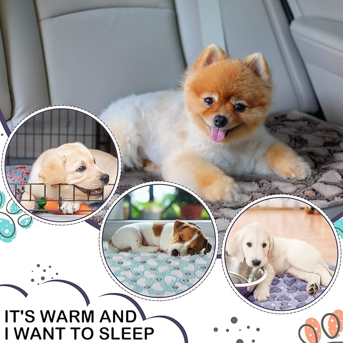 Reginary 4 Pcs Waterproof Guinea Pig Blankets Washable Small Animal Fleece Bedding Absorbent Guinea Pig Cage Liners Reusable Pet Pee Pad Sleep Mat for Hamster Ferret(Heart Pattern,24 x 16 Inch)