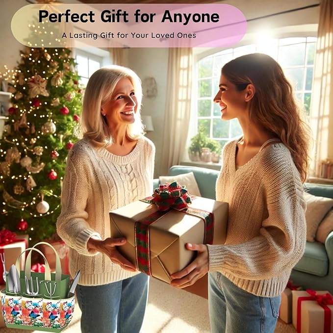 Gardening Tools Set of 9 - Complete Heavy Duty Garden Tools Set with Fashion Handbag - Durable Gardening Supplies Kit Ideal Gifts for Women