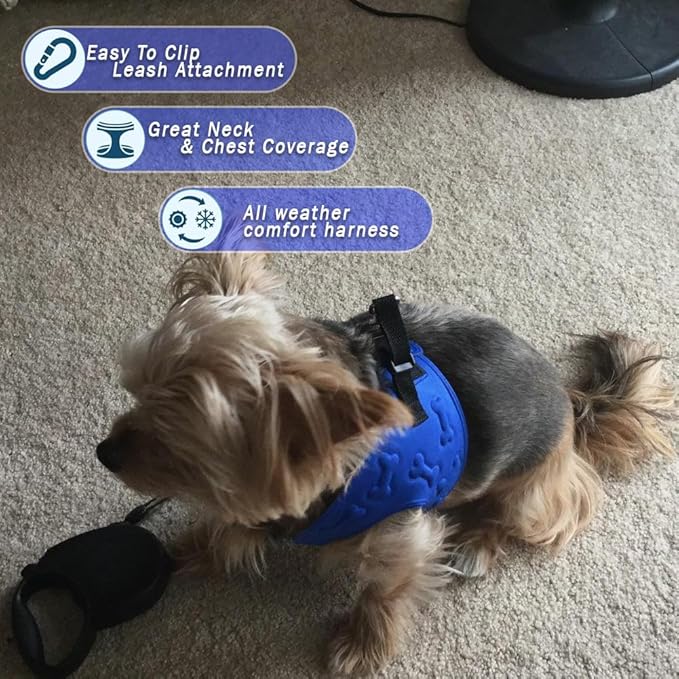 Comfort Fit Dog Harness No Pull with Adjustable Buckles Soft Padded Reflective Choke Step-in Pet Vest with Easy Control Handle for Small Medium Large Dogs & Puppies for Walking Running Training