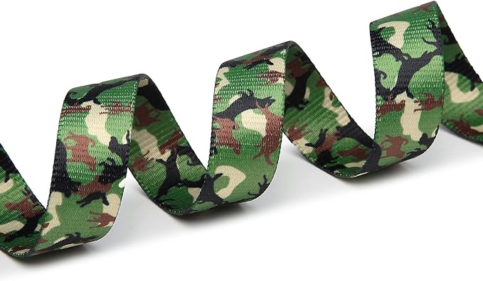 Mercano Adjustable Dog Collar - Special Design Patterns, Soft Nylon Comfortable Durable Pet Collar for Small Medium Large Dogs (M, Dog Camouflage Green)
