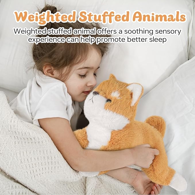 19Inch 3 Pounds Dog Weighted Stuffed Animals, Cute Realistic Puppy Stuffed Animal, Sensory Comfort Plush Throw Pillow Toy, Dog Plush Gift for Adults Kids Youth