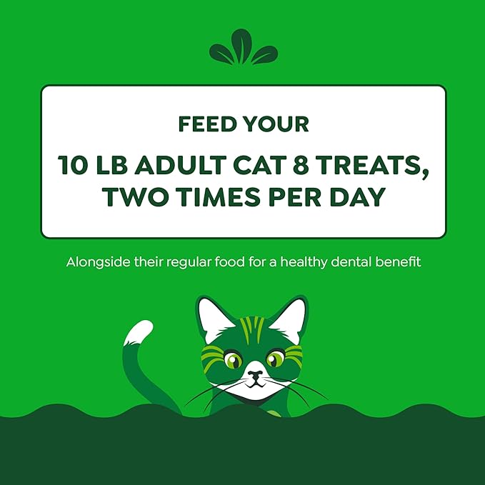 Greenies Feline Adult Dental Cat Treats, Tempting Tuna Flavor, 9.75 oz. Tub