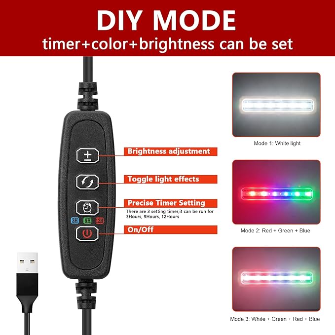 Glass Betta Aquarium Starter Kits, 2 Gallon Fish Tank with Heater Filter and Light.