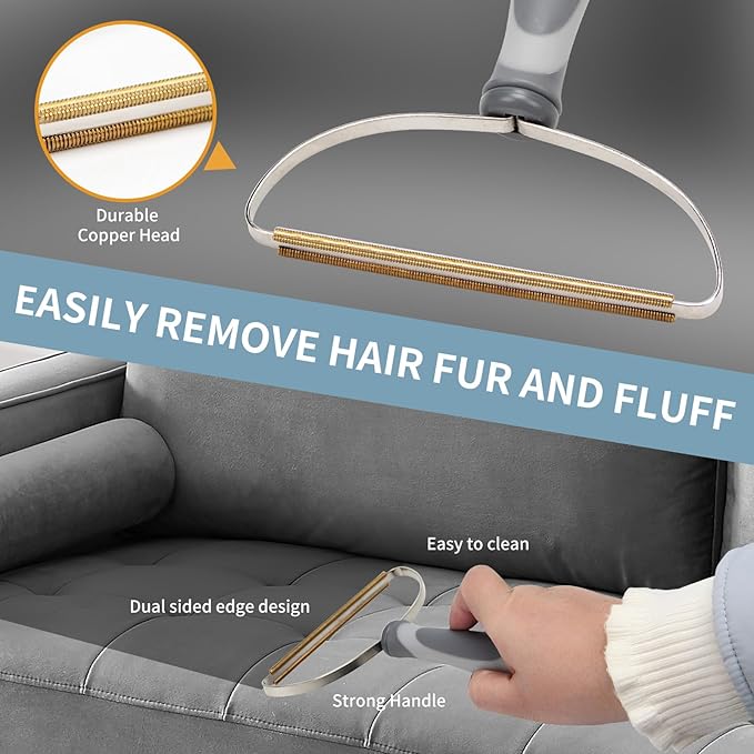 Pet Hair Remover, Dog Cat Hair Remover, Portable Carpet Scraper, Fuzz Rollers Hairball Shaver Brush for Carpets, Car Mat, Couch, Pet Bed, Furniture