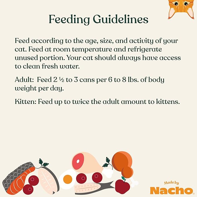 Made by Nacho Pate Wet Cat Food Variety Pack, Chicken, Salmon, and Turkey, 5.5 Ounce Cans, Grain-Free Canned Pet Food, Bone Broth Infused for Hydration, Limited Ingredients, 12 Pack