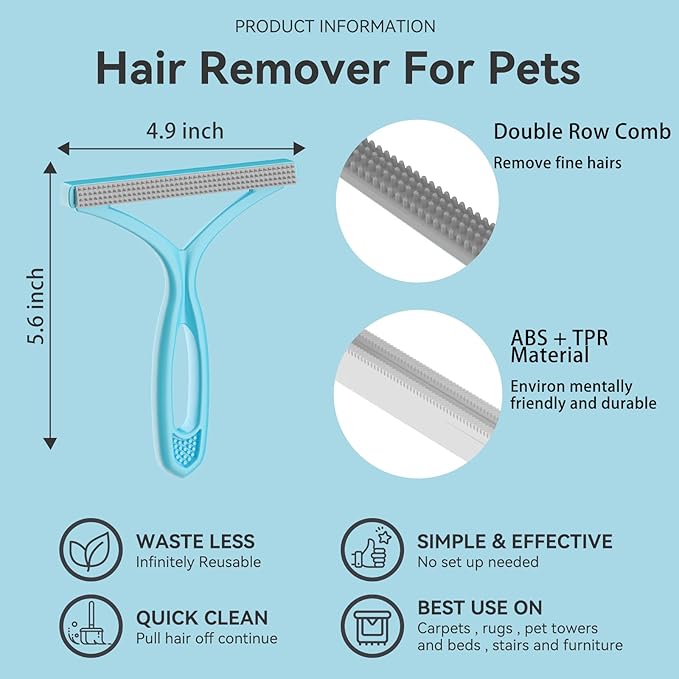 Pet Hair Remover, Dog Cat Hair Remover,Lint Remover,Carpet Rake for Pet Hair Removal,Carpet Rake,Lint Brush,Lint Shaver for Carpets, Car Mat,Couch,Pet Bed,Furniture & Rug