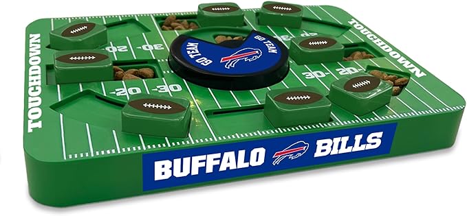Pets First NFL Buffalo Bills Large Puzzle Toy, Dog Puzzle Treat Toy, New Large Size, Interactive Dog Treat Toy, Dog Slow Feeding Toy