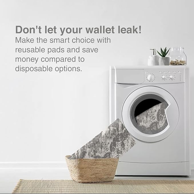 Washable Pee Pads for Dogs - Super Absorbent Reusable Puppy Training Pads - 100% Waterproof, Leak-Proof & Non-Slip