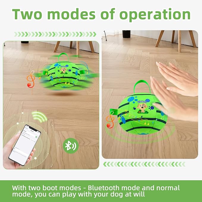 Interactive Dog Toys,Remote Control Dog Balls with Jumping, Rolling & Moving Functions - Includes a Vibrating Dog Ball and Durable Chew Fabric for Safe Play (5.51")