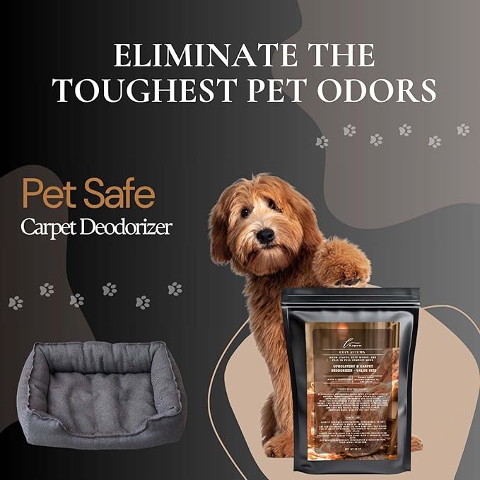 Cozy Autumn Carpet Freshener Powder Refill 36 oz | Powerful Odor Eliminator for Home | Upholstery Deodorizer | Carpet Deodorizer | Pet Urine | Cat Litter Box