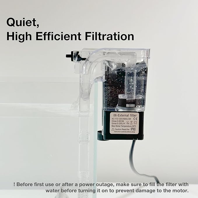 Nano Aquarium Kit,1.5 Gallon Rimless Small Glass Tank with Filter, Aquarium Light, and Aquascaping Decorations, for Home and Office (Transparent Tank - Mountain, Small)