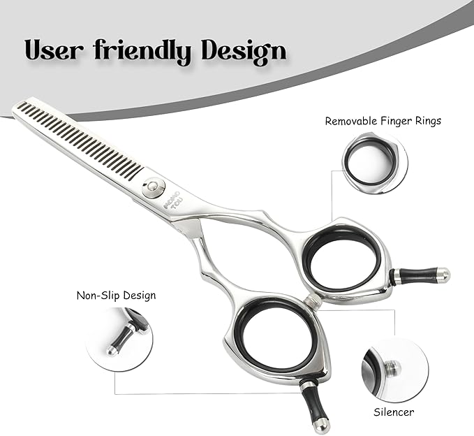 Dog Grooming Scissors 5 inch Small Thinning Scissors Super Light Professional 440C Stainless Steel Pet Shears for Trimming Face and Paws Nose Ear Easy Use.