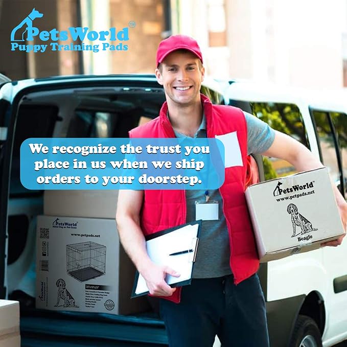 PETSWORLD Puppy Pads, 23x36 Inch, 1800 Count - Puppy Pee Pads for Dogs, Tear Resistant, Economy Value, Super-Absorbent Polymer Gel Core, Perfect for Puppies, Smaller Dogs