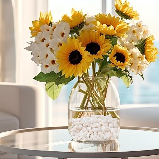 10 lbs Small White Rocks for Planters, 3/8" White Pebbles for Vases, Decorative Small Stones for Plants, Succulents, Bamboo, Terrarium, Landscape, Garden