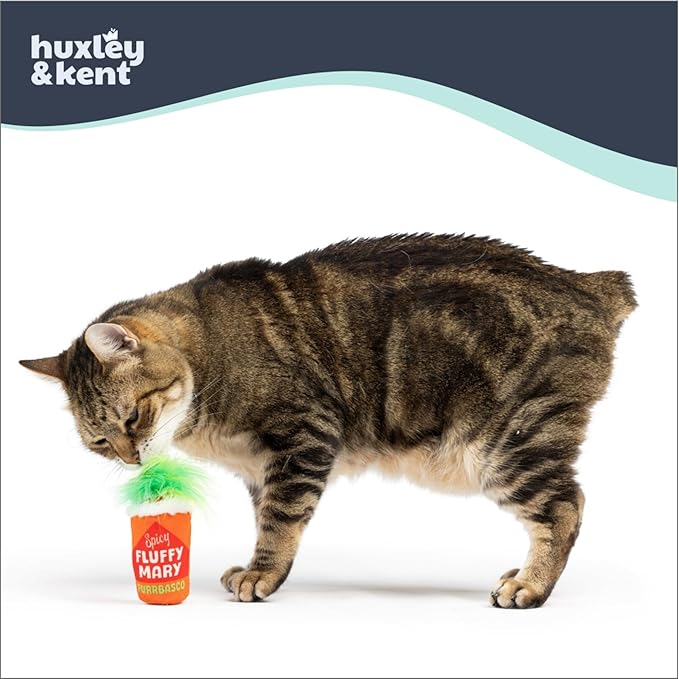 Huxley & Kent Plush Cat Toy - Interactive Catnip Toy for Cats & Kittens - Soft Kitty Toys with Crinkle & Catnip - Fun Indoor Play - Fluffy Mary