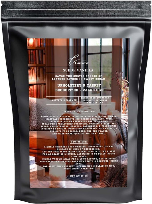 Suede Vanilla Carpet Freshener Powder Refill 36 oz | Powerful Odor Eliminator for Home | Upholstery Deodorizer | Carpet Deodorizer | Pet Urine | Cat Litter Box