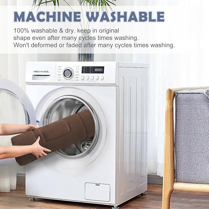 JoicyCo Dog Crate Bed Pad Mat, 36 in Non Slip Bottom Washable Kennel Pad for Medium & Large Dogs, Dark Brown