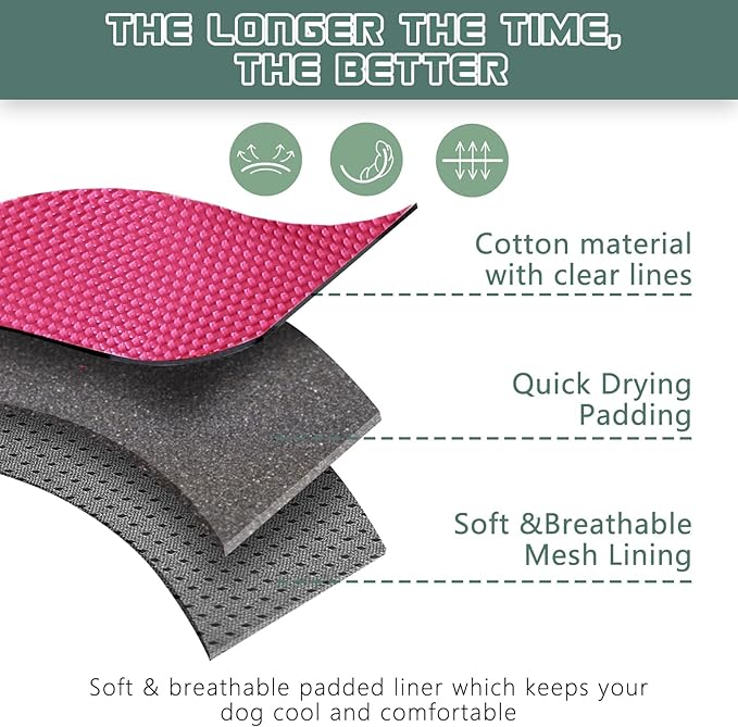 BUMBIN Tactical Dog Harness for Large Dogs No Pull, Famous TIK Tok No Pull Puppy Harness, Fit Smart Reflective Pet Walking Harness for Training, Adjustable Dog Vest Harness with Handle Pink L