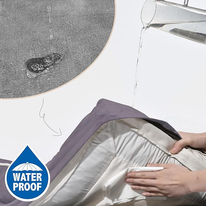 Comfort Expression Small Dog Beds Waterproof Cat Beds Orthopedic Foam Sofa Beds for Small Dogs Comfy Pet Bed with Washable Removable Cover & Non-Slip Bottom(XX-Small,Purple)