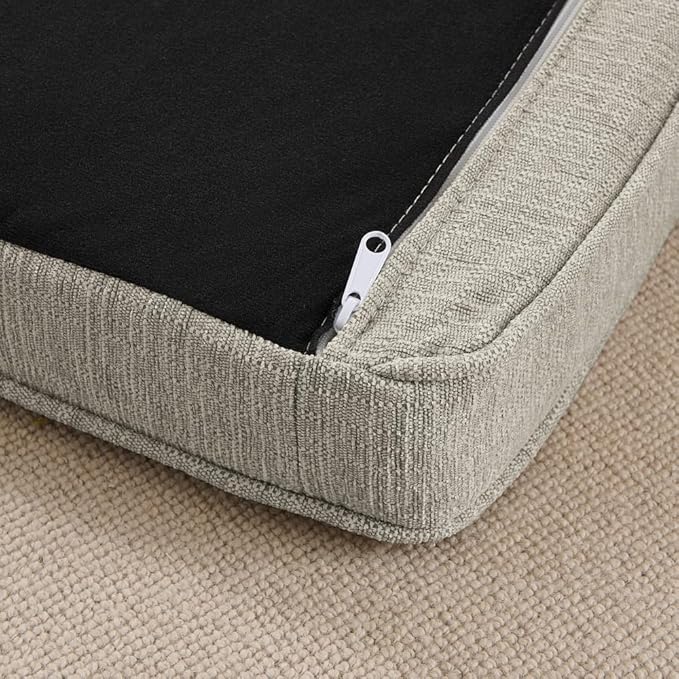 Dog Sofa Couch for Medium to Large Dogs, 55" Memory Foam Pet Sofa Couch with Washable Fabric, Durable Elevated Dog Bed with Legs, Removable Cushion for Medium and Large Dogs, Beige