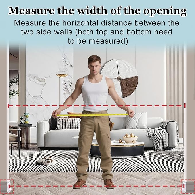 WAOWAO Triple Lock Baby Gate Extra Wide 57.87-62.59" Pressure Mounted Walk Through Swing Auto Close Safety Black Metal Dog Pet Puppy Cat for Stairs,Doorways,Kitchen