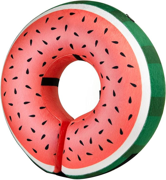 BENCMATE Inflatable Dog Cone Collar Alternative, Soft Dog Cone for Small Medium Large Dogs and Cats, Neck Recovery ECollar Donut Collar After Surgery (Large, Watermelom)