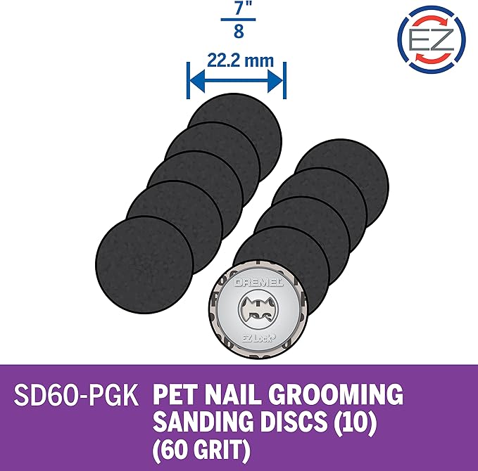Dremel SD60-PGK EZ Lock Pet Nail Grooming Sanding Discs