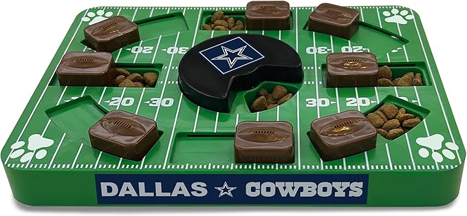 Pets First NFL Dallas Cowboys Puzzle Toy, Puzzle Treat Dog Toy, Interactive Dog Treat Toy, Dog Puzzle