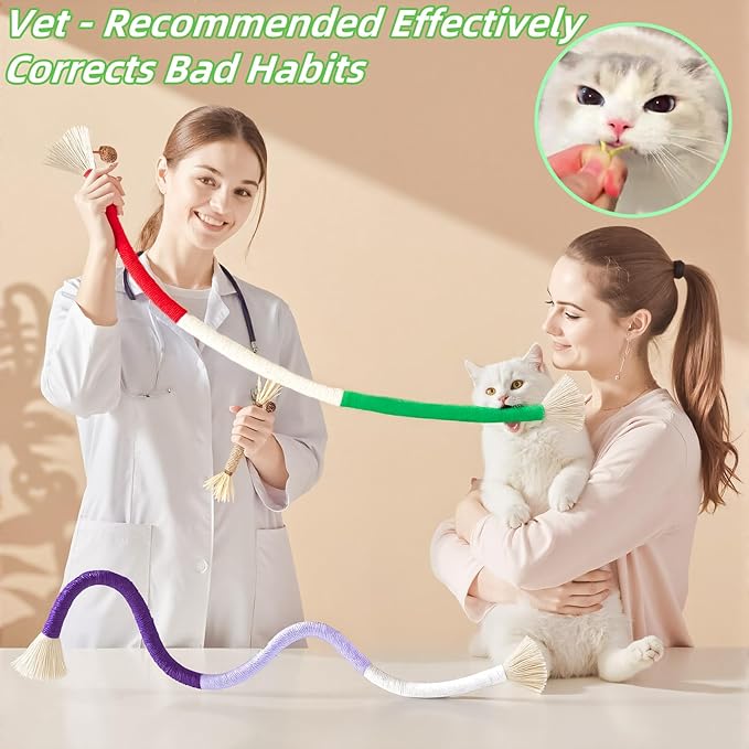 Cat Toys, 3PCS Catnip Toy for Indoor Kitten Treat Cats Chew Stick for Dental Cleaning Teeth Kitten Silvervine Rope Kitty Feather Snack for for Kick Molar Scratch Self Play Interactive Boredom