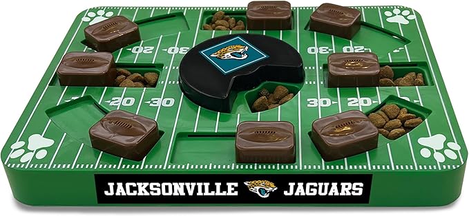 Pets First NFL Jacksonville Jaguars Puzzle Toy - Interactive Dog Treat Puzzle