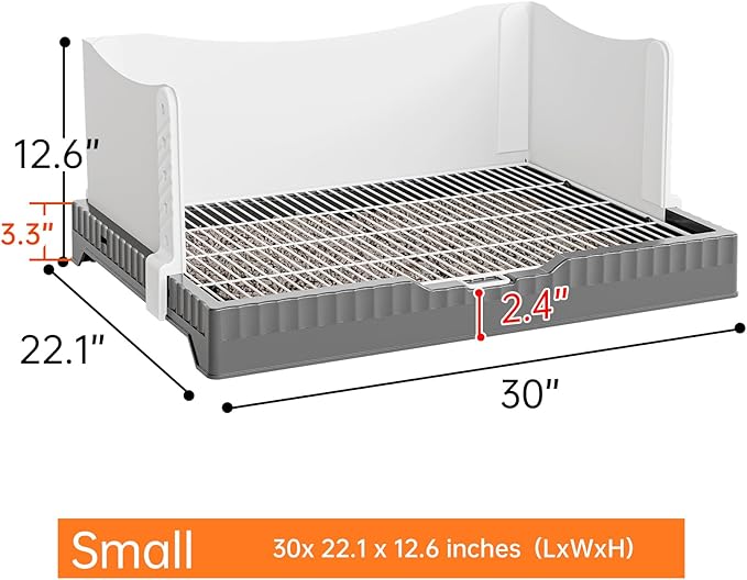 Oneluck Dog Litter Box with High Walls,30" x 22" Indoor Puppy Pee Pad Holder,Protection Wall Every Side for No Leak, Spill, Accident,Ideal for Medium Dog