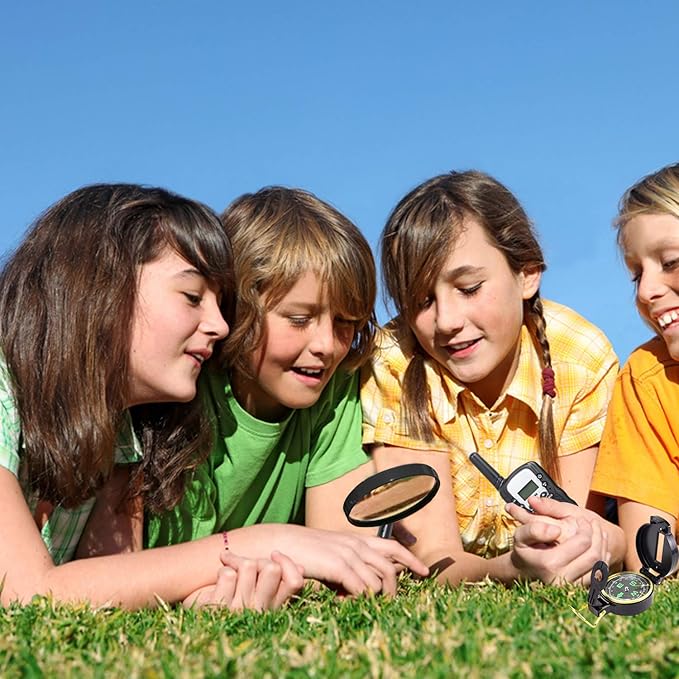 Outdoor Adventure Set for Kids - Camouflage Camping Exploration Toys with Walkie-Talkies - Backyard Explorer Gear for Boys and Girls