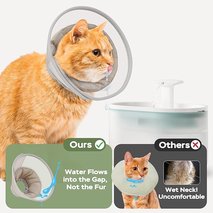 Cat Cone Collar Soft: Comfortable Waterproof Mesh Recovery Cone After Surgery to Stop Licking and Scratch, Alternative to Plastic Elizabeth Head/Neck Cone