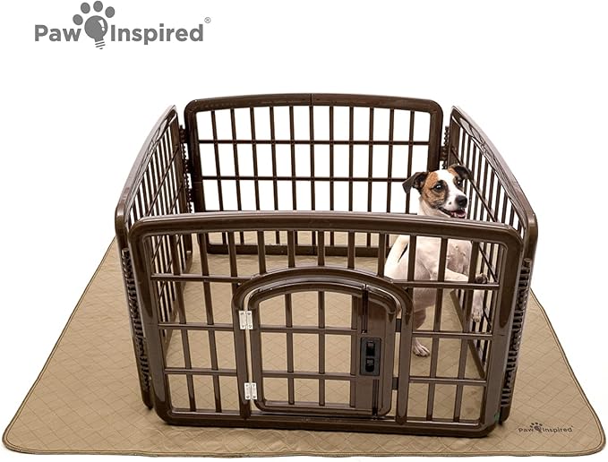 Paw Inspired Washable Pee Pads for Dogs (2 Pack), Leakproof, Non-Slip Reusable Puppy Pads for Potty Training, Whelping, Waterproof Mat (41x41 Inch, Pack of 2)