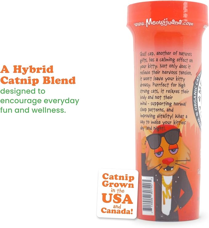 Meowijuana Jump 'n' Jamb Door Hanging Cat Toy | Sloth | Refillable Interactive Catnip Toy | Promotes Play and Cat Health | Includes Potent Catnip Grown in North America