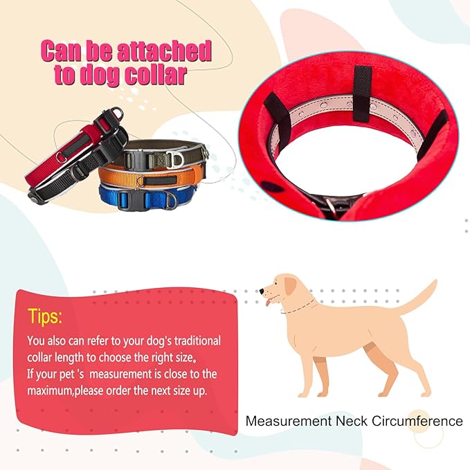 Inflatable Dog Cone Collar with Enhanced Anti-Licking, Soft Neck Donut for Dogs Cats, Recovery Pet Cone Collar After Surgery for Large Medium Small Dogs… (Watermelon, Small)