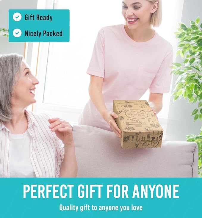 GROWIT Heavy Duty Gardening Tools - 22-Piece Gardening Gifts for Women, Men, Mom, Dad - Durable, Ergonomic Garden Tools Set