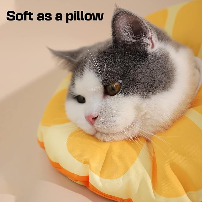 Cat Cone Collar Soft Kitten Donut, Cat Cones to Stop Licking After Surgery and Scratching, Waterproof Elizabethan e Collar for Cats After Neuter, Adjustable Comfy Neck Cone Pillow for Kitty