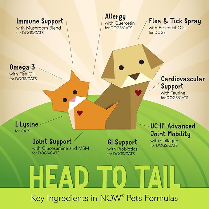 NOW Pet Health, Joint Support Supplement, Formulated for Cats & Dogs, NASC Certified, 90 Chewable Tablets