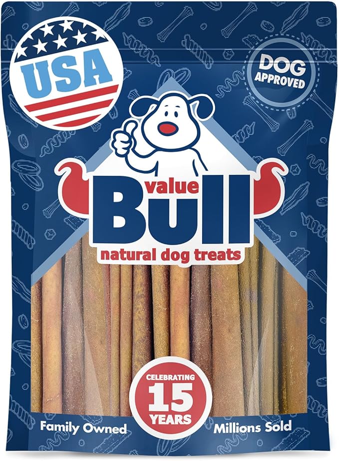 ValueBull USA Collagen Sticks for Dogs, 4-6 Inch Varied Chews, Natural Long-Lasting Dog Treats, 1 Pound - Promotes Joint, Skin & Coat Health with Glucosamine and Chondroitin