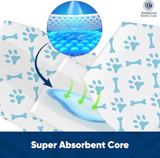 American Kennel Club Male Dog Wrap, Disposable Diapers with Wetness Indicator, Large, 50 Count