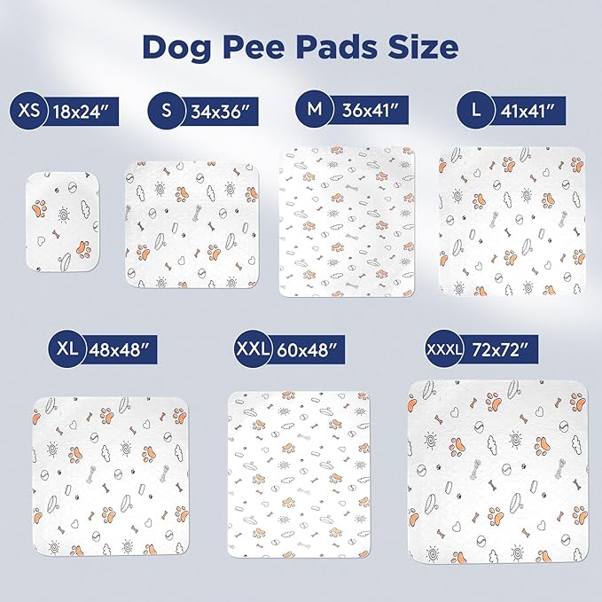 Washable Pee Pads for Dogs, 2 Pack Large 48"x48" Super Absorbent Reusable Pads for Dog Training Pads, 100% Waterproof Non-Slip Pee Pads Whelping Pads Dog Playpen Pads Crate Mat Bed Pads Dog Products