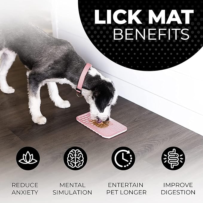 Pup Culture Dog Lick Mat for Dogs (2 Pack), Feeding Pad for Anxious Pets Plus 4 Different Puzzles for Mental Stimulation for Dogs - Supports Mental, Dental, and Digestive Health - Heavy Duty