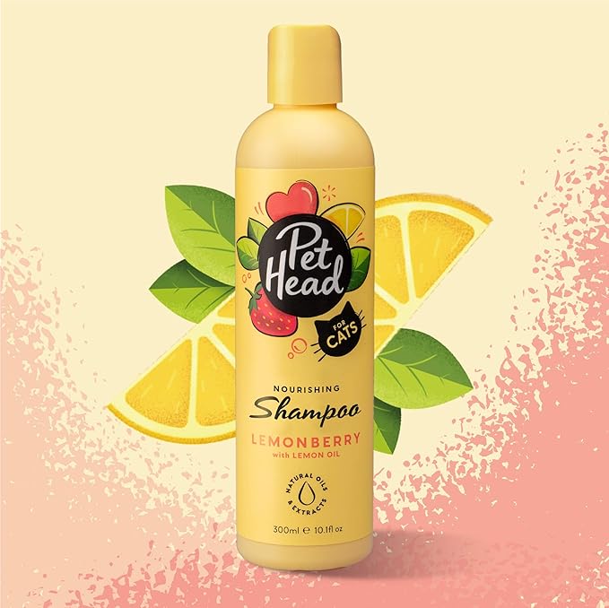 Pet Head Felin' Good Cat Shampoo | Fruity Scent | Shampoo for Smelly Cats | Nourishing & Deodorizing | Vegan | Lick-Safe | Gentle Formula for Kittens | Made in USA | 10.1 fl. oz.