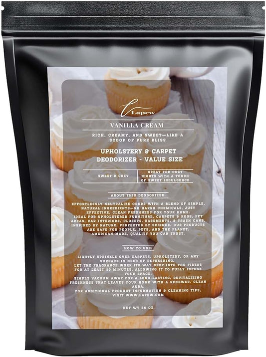 Vanilla Cream Carpet Freshener Powder Refill 36 oz | Powerful Odor Eliminator for Home | Upholstery Deodorizer | Carpet Deodorizer | Pet Urine | Cat Litter Box