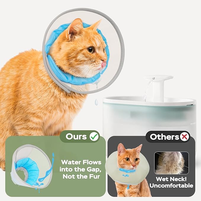 Cat Cone Collar Soft: Comfortable Waterproof Mesh Recovery Cone After Surgery to Stop Licking and Scratch, Alternative to Plastic Elizabeth Head/Neck Cone