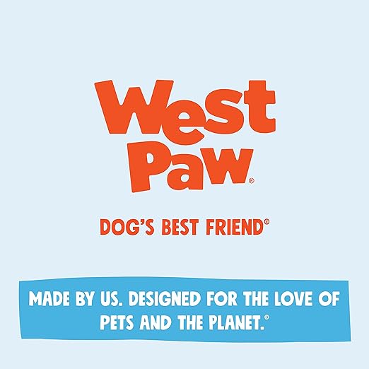 WEST PAW Funnl Dog Chew Toy - Interactive Treat Toys for Dogs - Toy Fillable with Earth Animal No-Hide Chews - Large 4.25" Marine | Made in USA