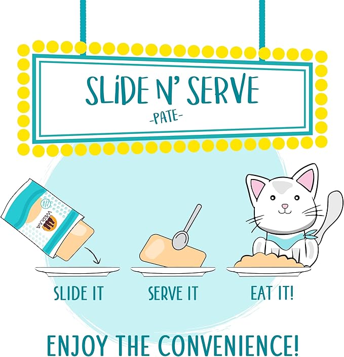 Weruva Slide N' Serve Paté Wet Cat Food, The Showcase Chowdown Variety Pack, 2.8oz Pouch, Pack of 16
