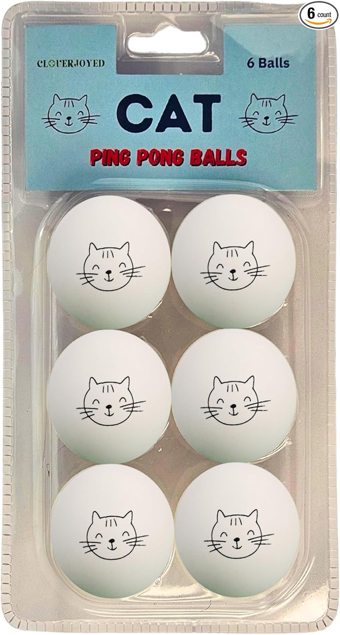 Ping Pong Balls for Cats, 6 Pack, Enrichment Toys, Cat Lovers Gift Ideas, Ball Pits, Bouncy
